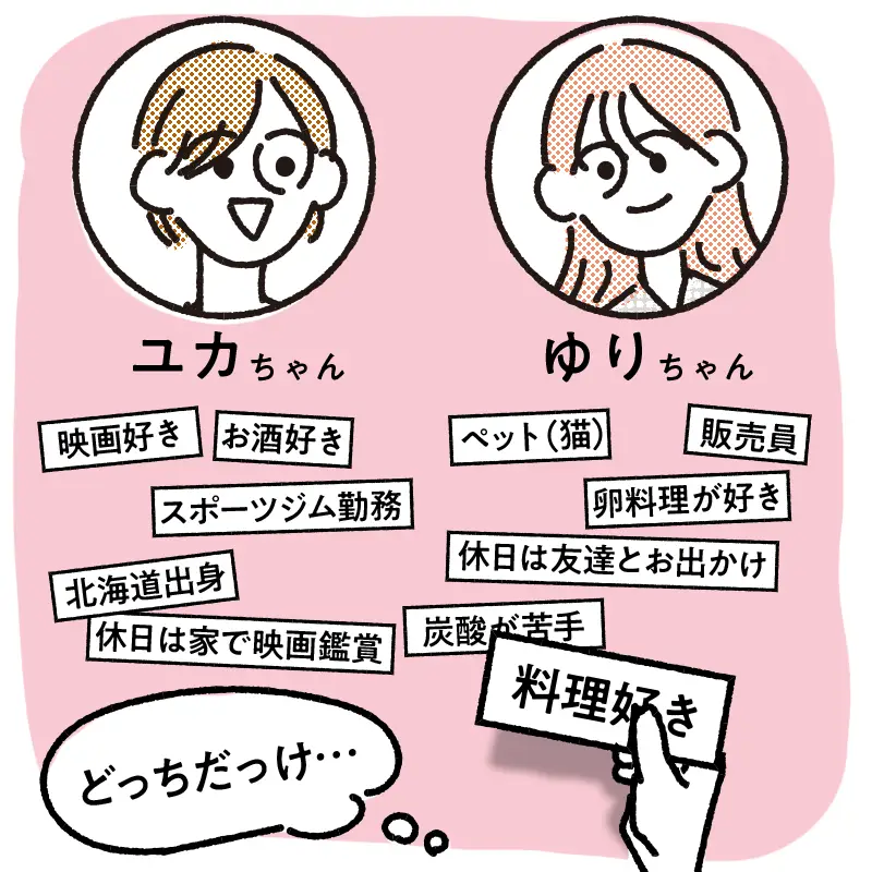 相手の名前や情報を間違えない