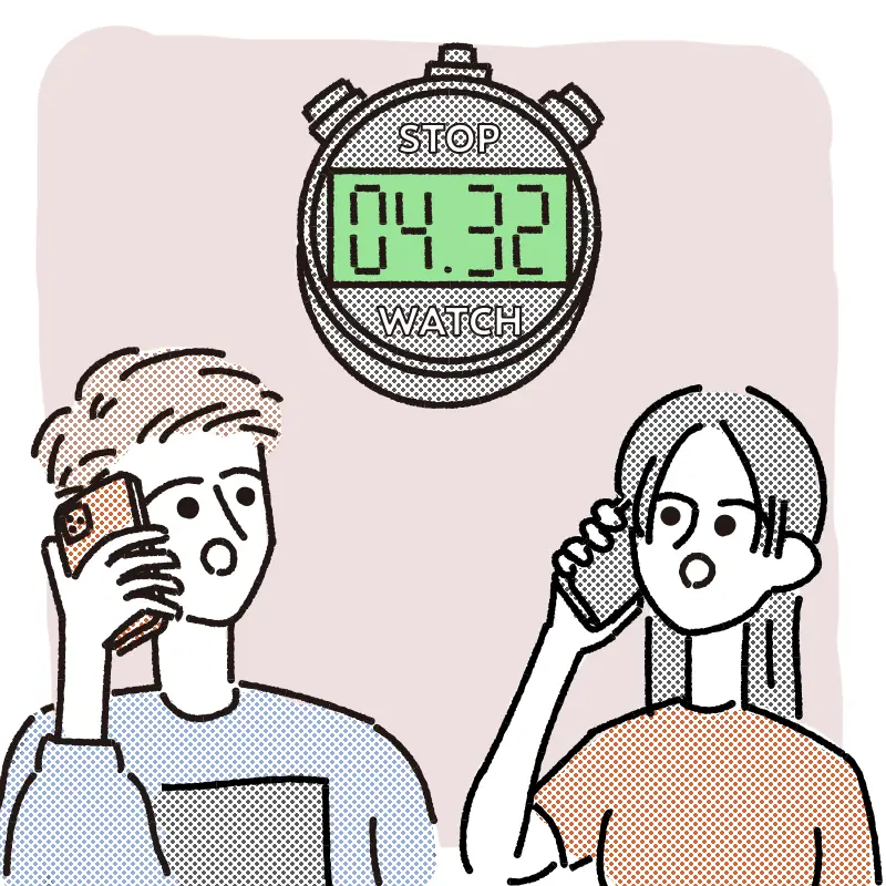 初の通話は「5分だけ」がおすすめ