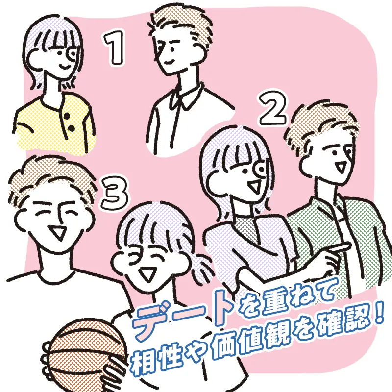 8. デートを重ねて付き合うか判断する