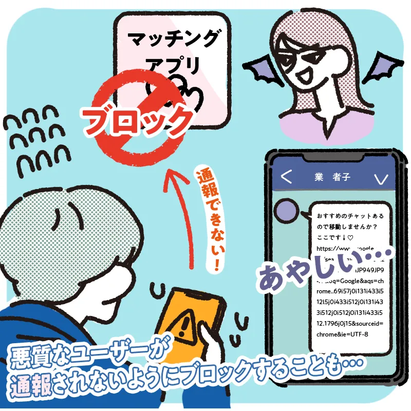 業者や遊び目的などの不正な利用者だった